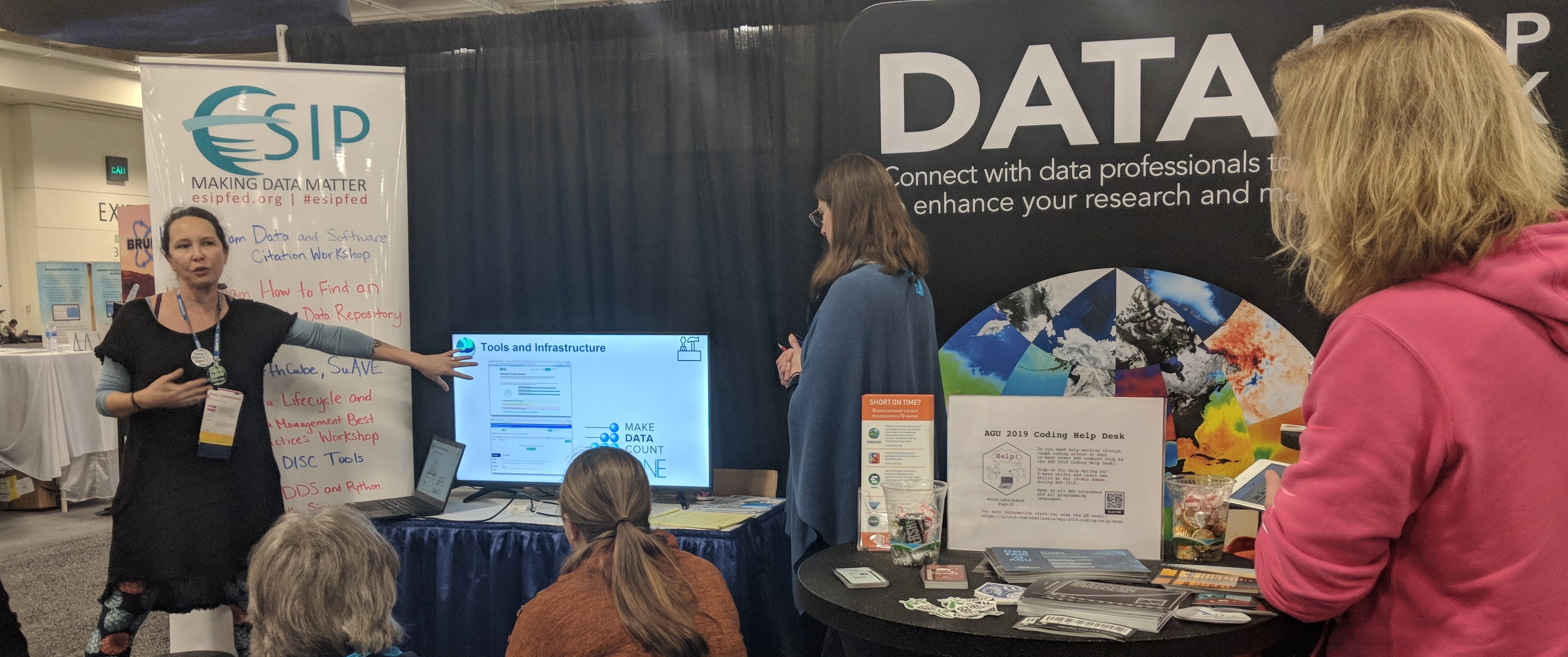People at a Data Help Desk presentation